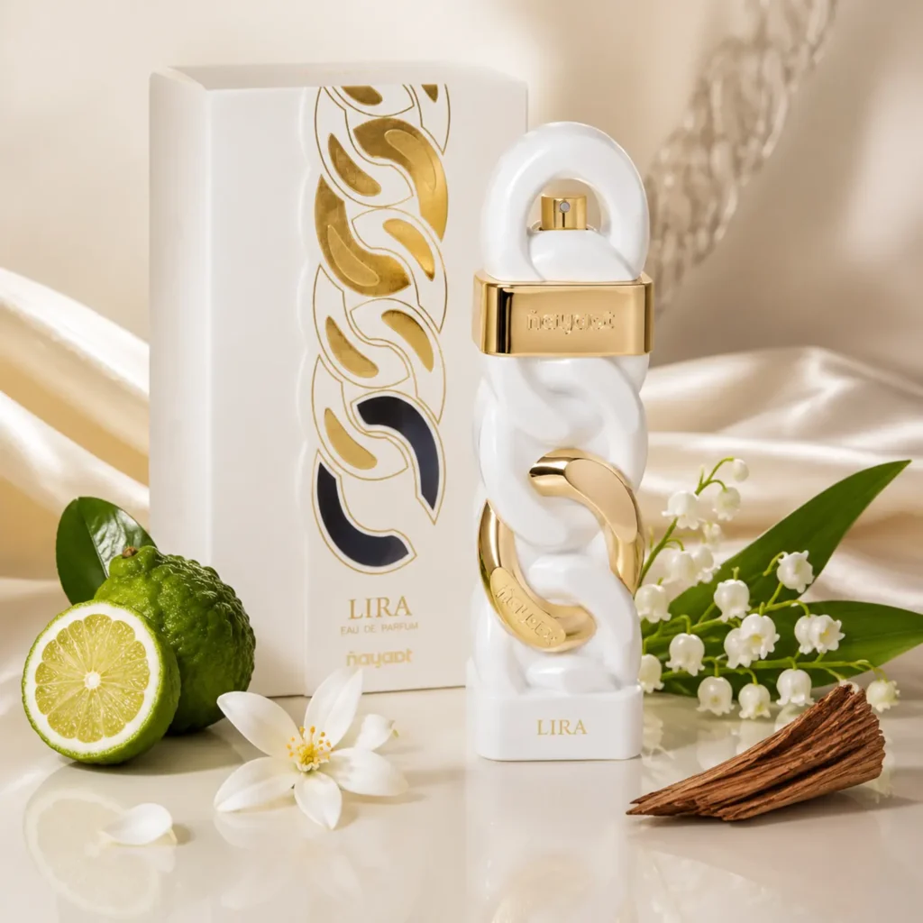 Lira – Nayaat by Orientica com bergamota, flor de laranjeira, lírio-do-vale e madeira de cedro