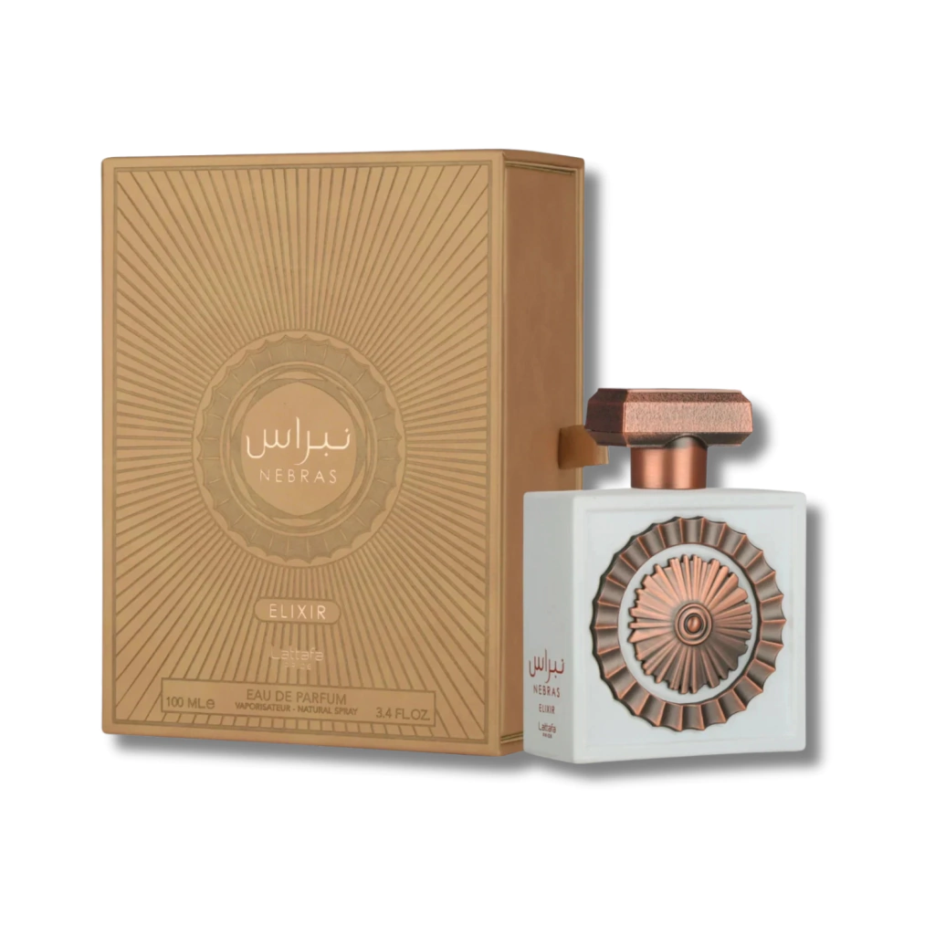Nebras Elixir Lattafa com frasco e caixa originais