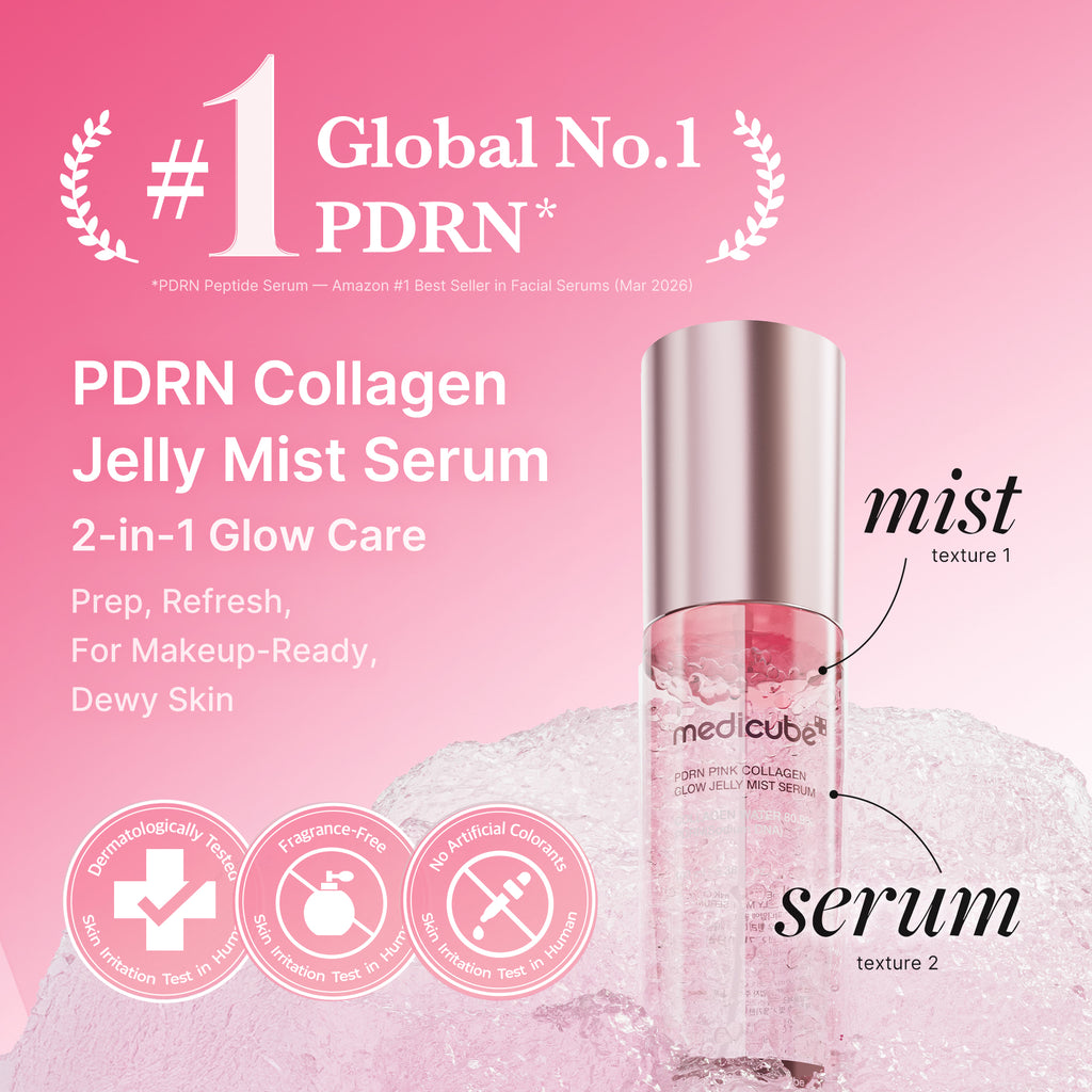 Medicube PDRN Pink Collagen Glow Jelly Mist Serum — imagem 2 oficial da Medicube